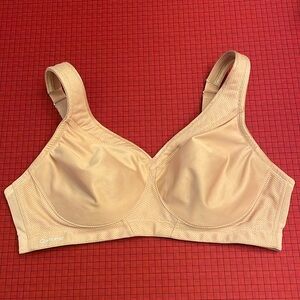 Glamorise Wireless Bra, Size 36 C, Tan